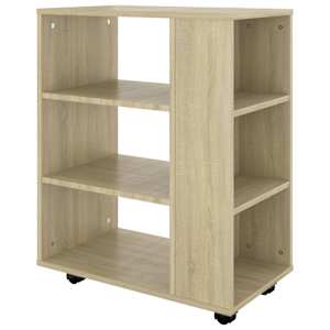 Skříňka na kolečkách dub sonoma 60x35x75cm kompozitní dřevo - obrázek 5