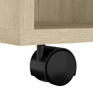 Skříňka na kolečkách dub sonoma 60x35x75cm kompozitní dřevo - obrázek 9
