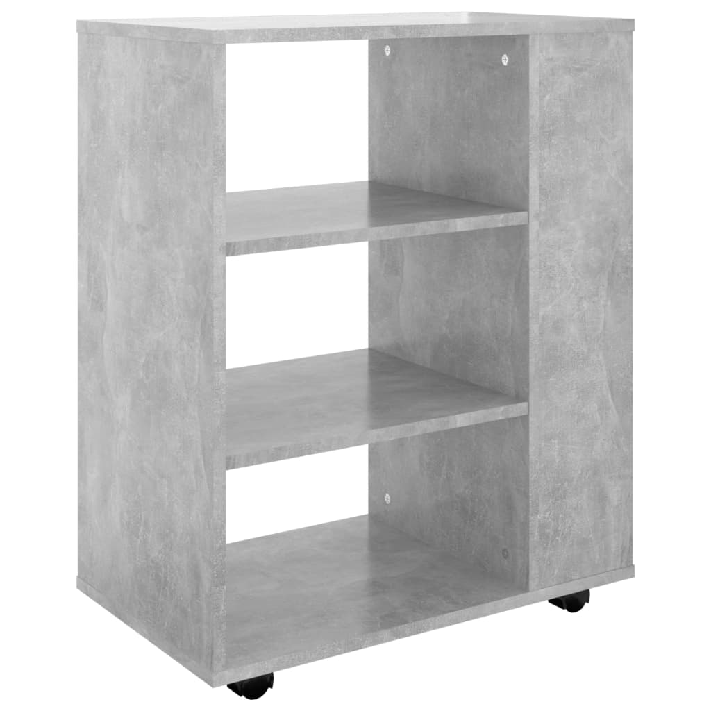 Thumbnail - vidaXL Rollschrank Betongrau 60x35x75 cm Holzwerkstoff