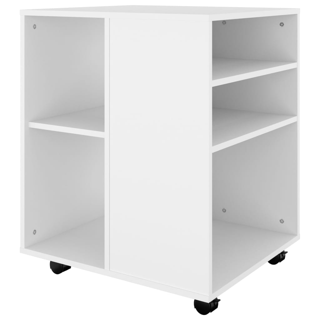 fehér forgácslap kerekes szekrény 60 x 53 x 72 cm