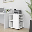 Armadietto Con Ruote VidaXL Rovere Artigianale 60x53x72 Cm - Mobiletto Rotante Per Scrivania, Ideale Per Ufficio