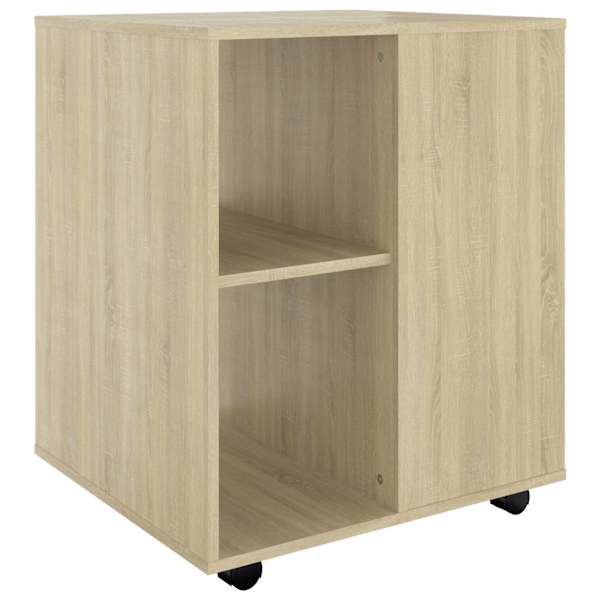 vidaXL ratastel kapp, Sonoma tamm, 60 x 53 x 72 cm, tehispuit