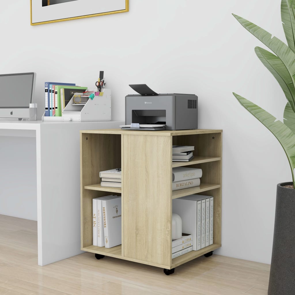 

vidaXL Kast verrijdbaar 60x53x72 cm spaanplaat sonoma eikenkleurig