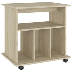 Skříňka na kolečkách dub sonoma 60x45x60cm kompozitní dřevo - obrázek 2
