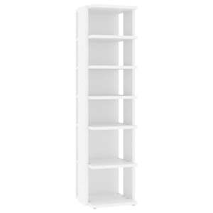 vidaXL kingakapp, valge 27,5x27x102 cm, tehispuit