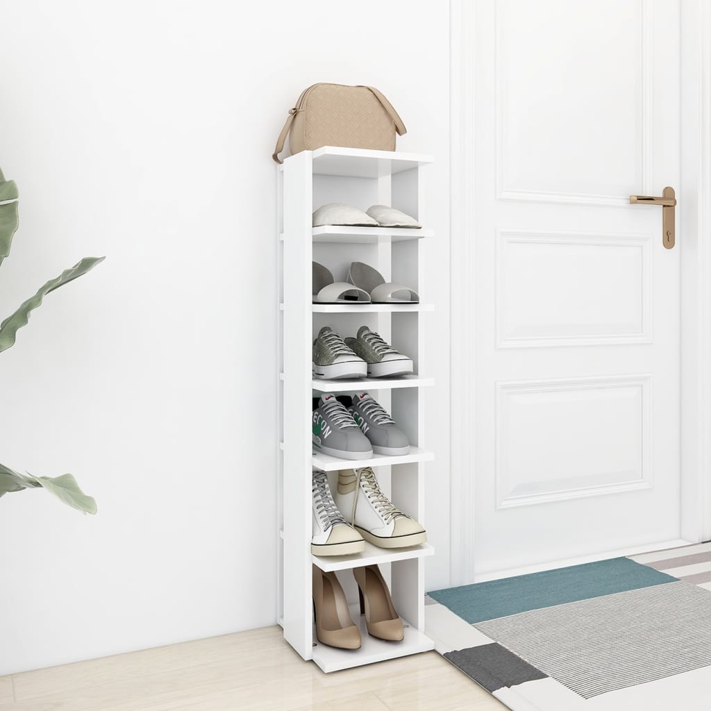 

vidaXL Schoenenkast 25x27x102 cm spaanplaat wit