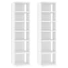 vidaXL kingakapid 2 tk, valge, 27,5 x 27 x 102 cm, tehispuit