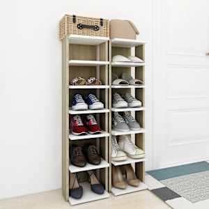 vidaXL Botn&iacute;ky 2 ks b&iacute;l&eacute; a dub sonoma 27,5x27x102 cm