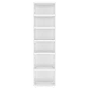 Botník bílý s vysokým leskem 27,5x27x102 cm kompozitní dřevo - obrázek 4