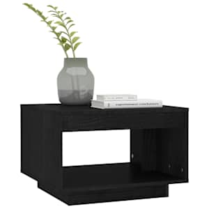 vidaXL Salongbord svart 50x50x33,5 cm heltre furu