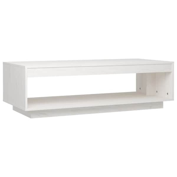 vidaXL kohvilaud, valge, 110x50x33.5 cm, t&auml;ism&auml;nnipuit