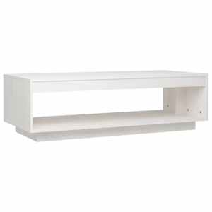 Konferenční stolek bílý 110 x 50 x 33,5 cm masivní borové dřevo - obrázek 2