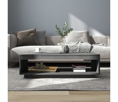 vidaXL Salongbord gr&aring; 110x50x33,5 cm heltre furu