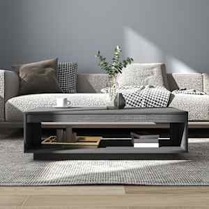 vidaXL Salongbord gr&aring; 110x50x33,5 cm heltre furu