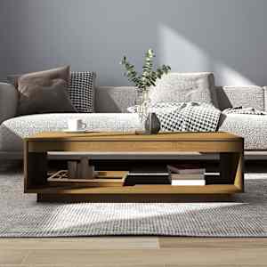 vidaXL Sohvap&ouml;yt&auml; 110x50x33,5 cm t&auml;ysi m&auml;nty hunajanruskea