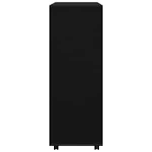 Šatní skříň černá 80 x 40 x 110 cm kompozitní dřevo - obrázek 4