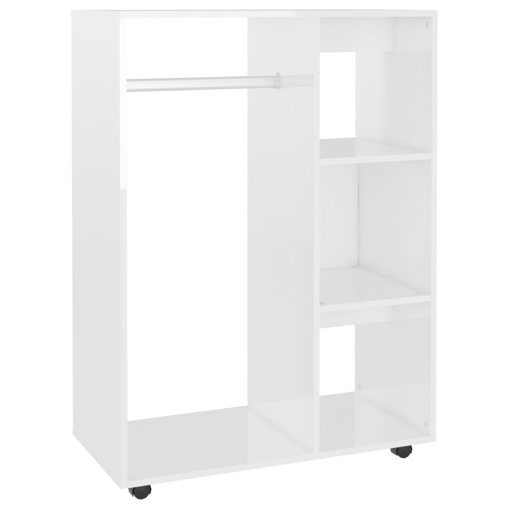 vidaXL Šatní skříň bílá s vysokým leskem 80x40x110 cm kompozitní dřevo