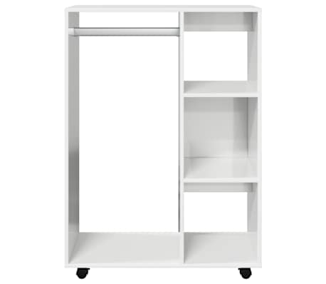 vidaXL kl&aelig;deskab 80x40x110 cm konstrueret tr&aelig; hvid h&oslash;jglans