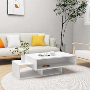 Konferenční stolek bílý 105 x 55 x 32 cm kompozitní dřevo