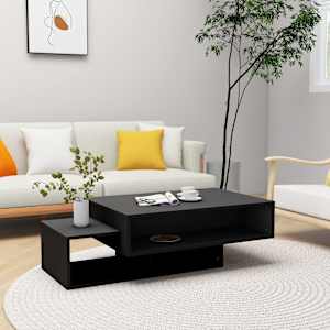 Klubska mizica črna 105x55x32 cm iverna plošča