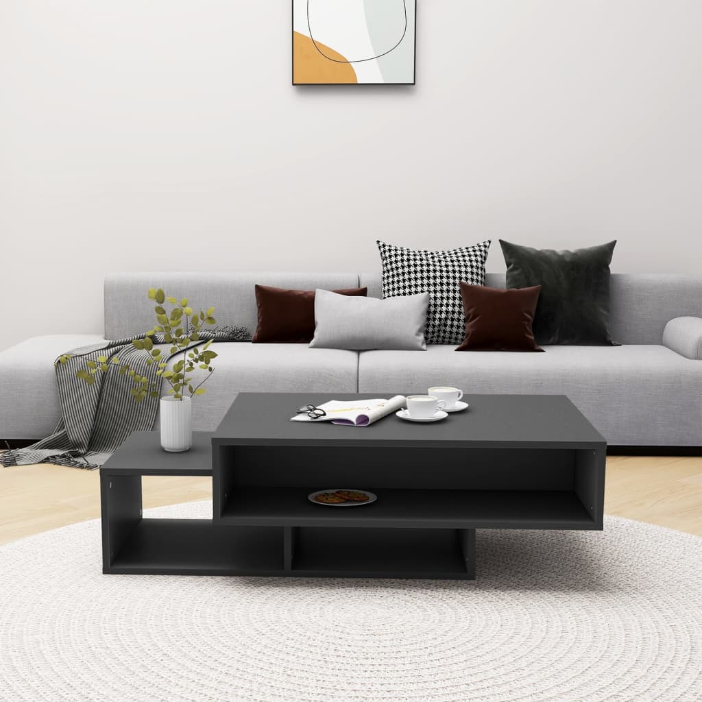 

vidaXL Salontafel 105x55x32 cm spaanplaat grijs