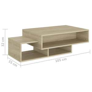 Konferenční stolek dub sonoma 105 x 55 x 32 cm kompozitní dřevo - obrázek 7