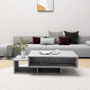 Konferenční stolek betonově šedý 105x55x32 cm kompozitní dřevo - obrázek 3