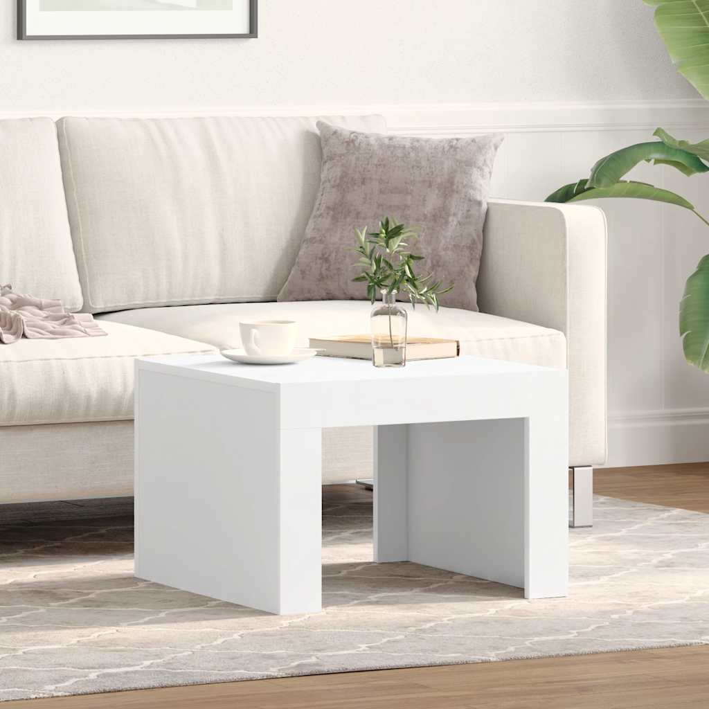 vidaXL Stolik kawowy, biay, 50x50x35 cm, materia drewnopochodny