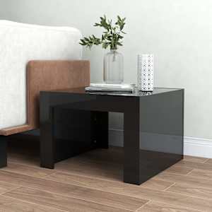 vidaXL Salongbord h&oslash;yglans svart 50x50x35 cm konstruert tre