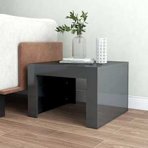 vidaXL Salongbord høyglans grå 50x50x35 cm konstruert tre