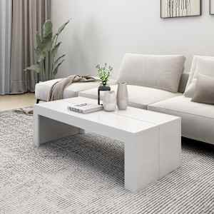 vidaXL Salongbord hvit 110x50x35 cm konstruert tre