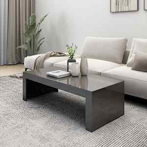 vidaXL Salongbord h&oslash;yglans gr&aring; 110x50x35 cm konstruert tre