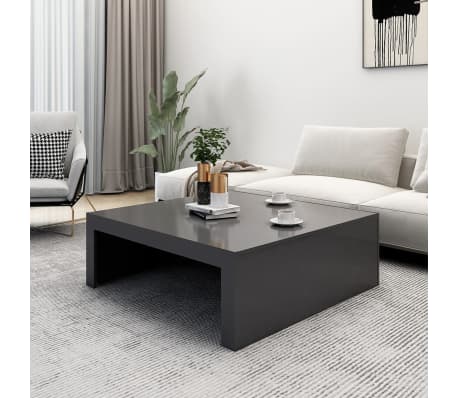 vidaXL sofabord 100x100x35 cm spånplade grå