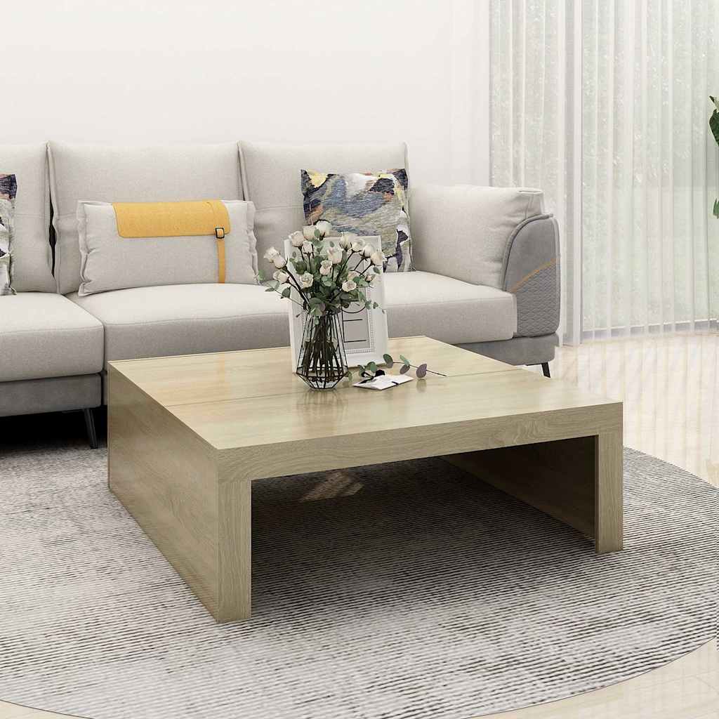 vidaXL Stolik kawowy, d�b sonoma, 100x100x35 cm