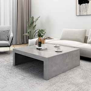 Konferenční stolek betonově šedý 100x100x35 cm kompozitní dřevo - obrázek 3