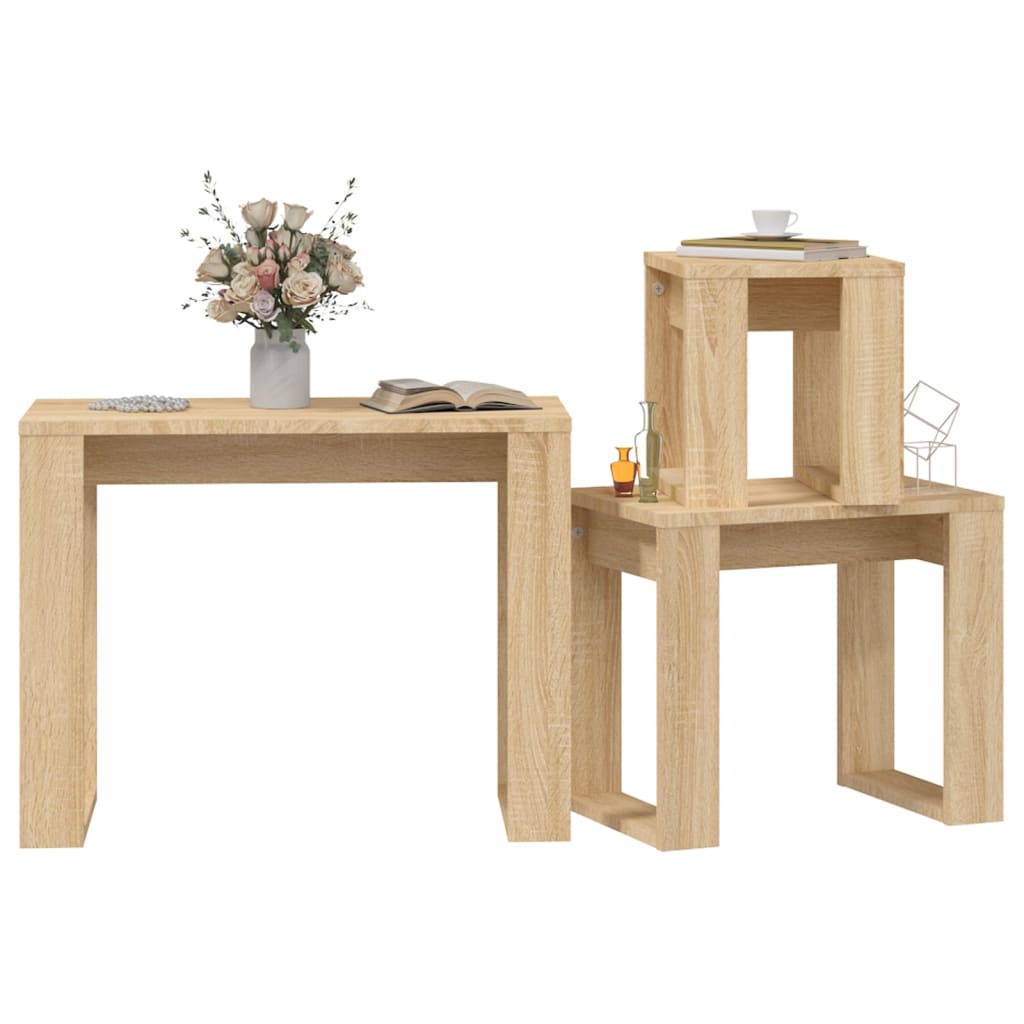 galdiņi, 3 gab., sabīdāmi, ozolkoka, inženierijas koks | Stepinfit.lv