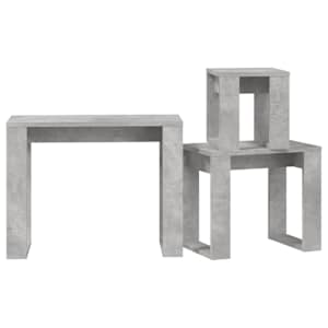 Hnízdové stolky 3 ks betonově šedé kompozitní dřevo - obrázek 8