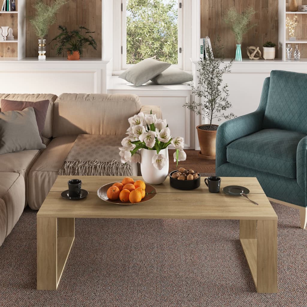 

vidaXL Salontafel 110x50x35 cm spaanplaat sonoma eikenkleurig
