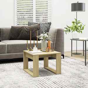 Stranska mizica sonoma hrast 50x50x35 cm iverna plošča