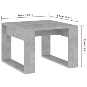 Odkládací stolek betonově šedý 50 x 50 x 35 cm kompozitní dřevo - obrázek 8