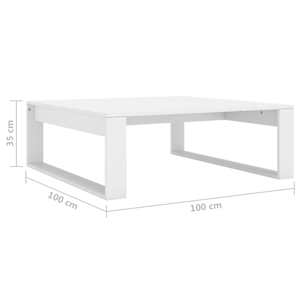 Konferenční stolek bílý 100 x 100 x 35 cm kompozitní dřevo - obrázek 7