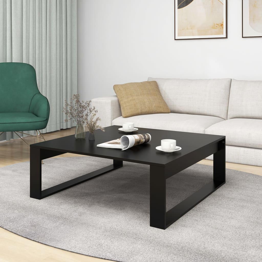 

vidaXL Salontafel 100x100x35 cm spaanplaat zwart