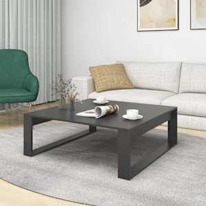 vidaXL Salongbord gr&aring; 100x100x35 cm konstruert tre