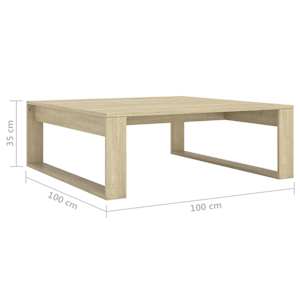 Konferenční stolek dub sonoma 100x100x35 cm kompozitní dřevo - obrázek 8