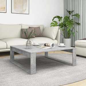 Konferenční stolek betonově šedý 100x100x35 cm kompozitní dřevo - obrázek 1