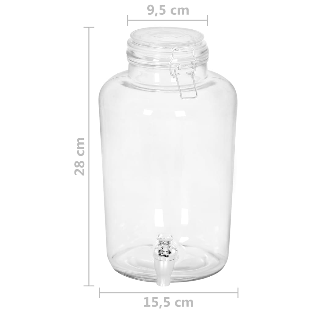 2 db üveg italadagoló 4000 ml 