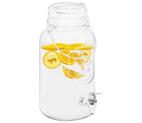 vidaXL Drikkedispensere 2 stk 3800 ml glass