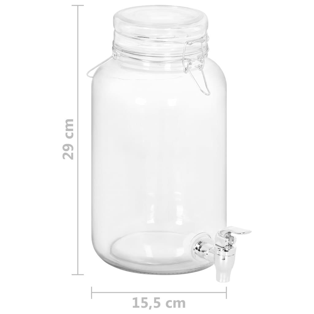 2 db üveg italadagoló 4000 ml 