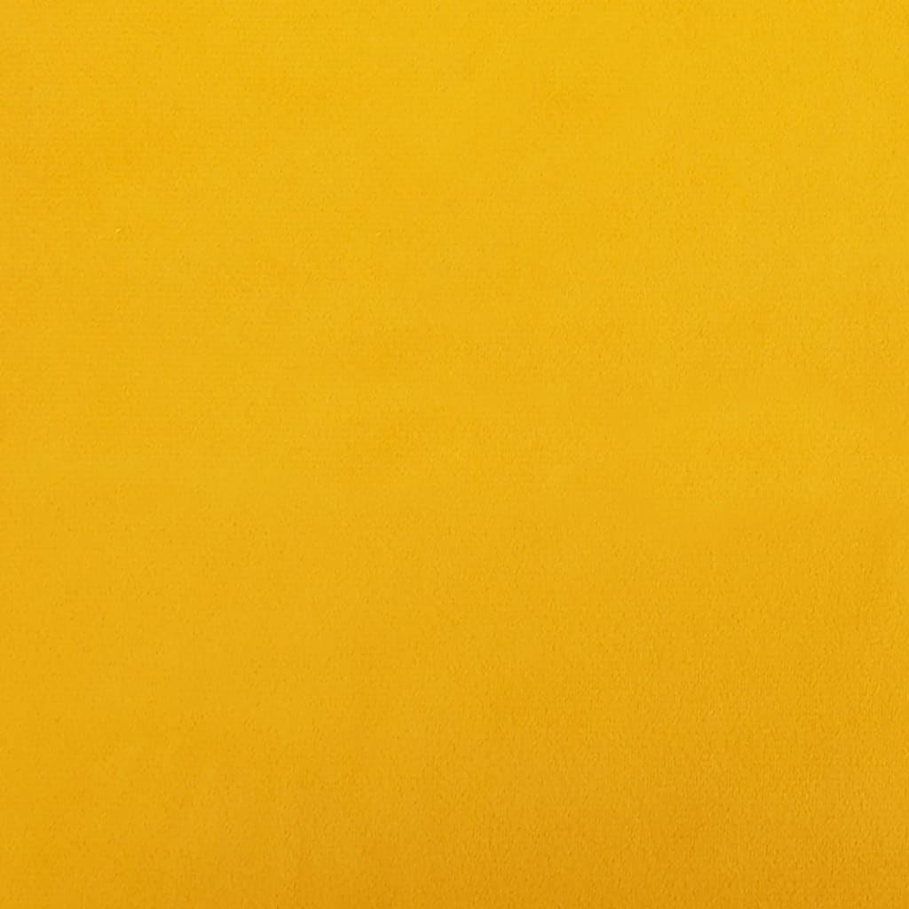 Kétszemélyes sárga bársony kanapéágy 