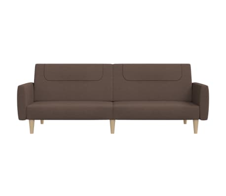 vidaXL Schlafsofa 2-Sitzer Taupe Stoff